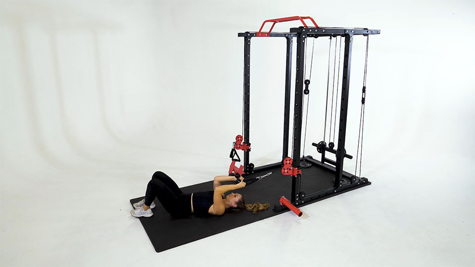 Cable Rope Tricep Extension (Supine) exercise
