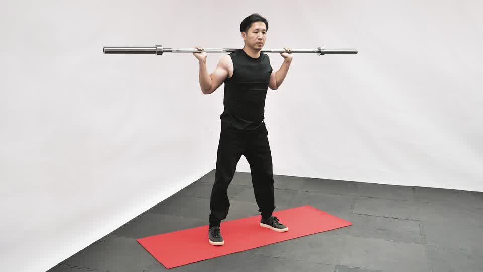 Barbell 1/4 Squat exercise