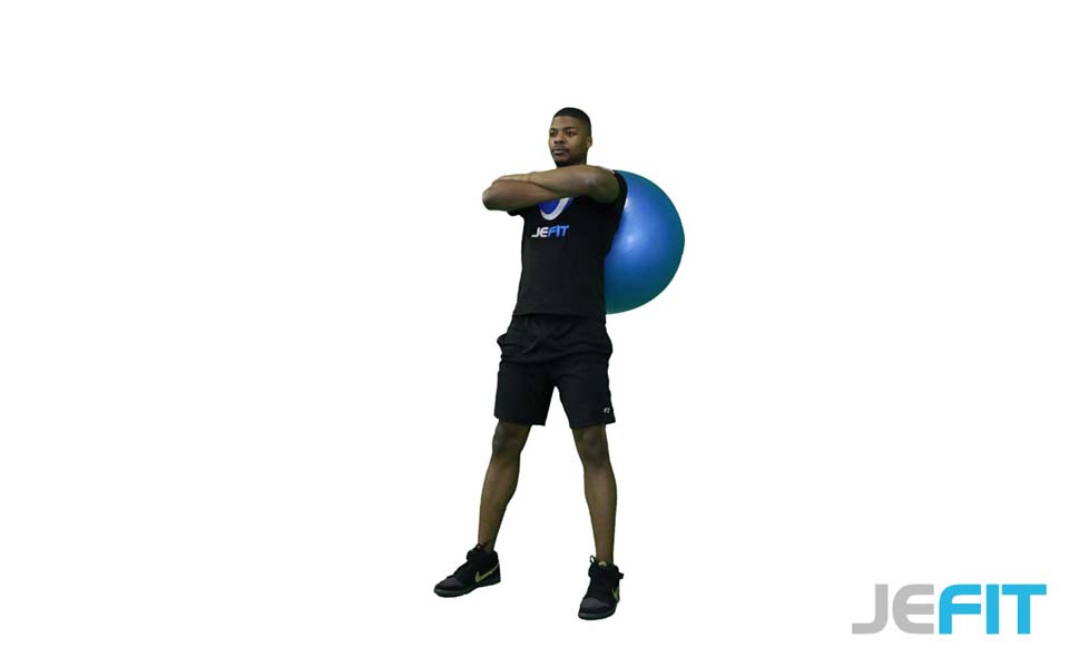 Stability Ball Wall Squat exercise