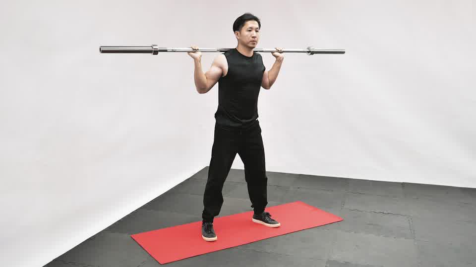 Barbell 1/2 Squat exercise