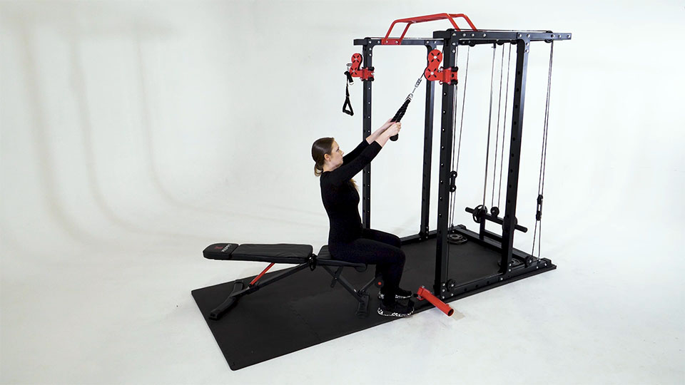 Cable Rope Lat Pulldown exercise