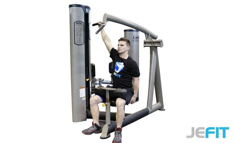 Machine One-Arm Pulldown exercise