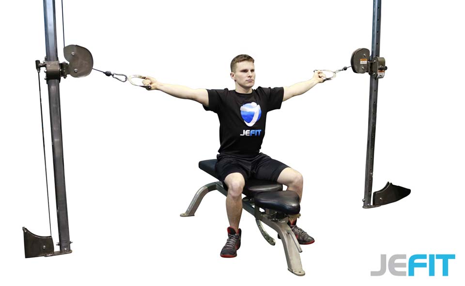 Cable Seated Overhead Curl exercise