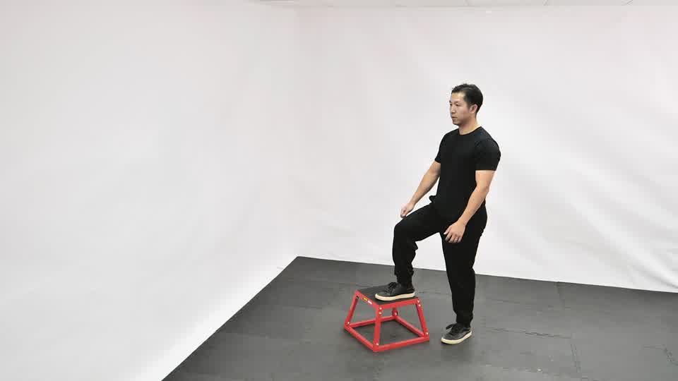 Staggered Stance Box Jump