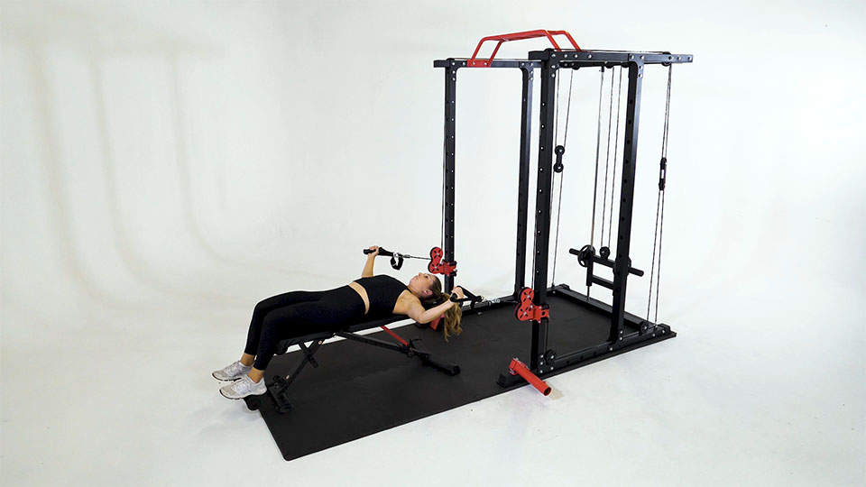 Cable Flat Bench Fly exercise
