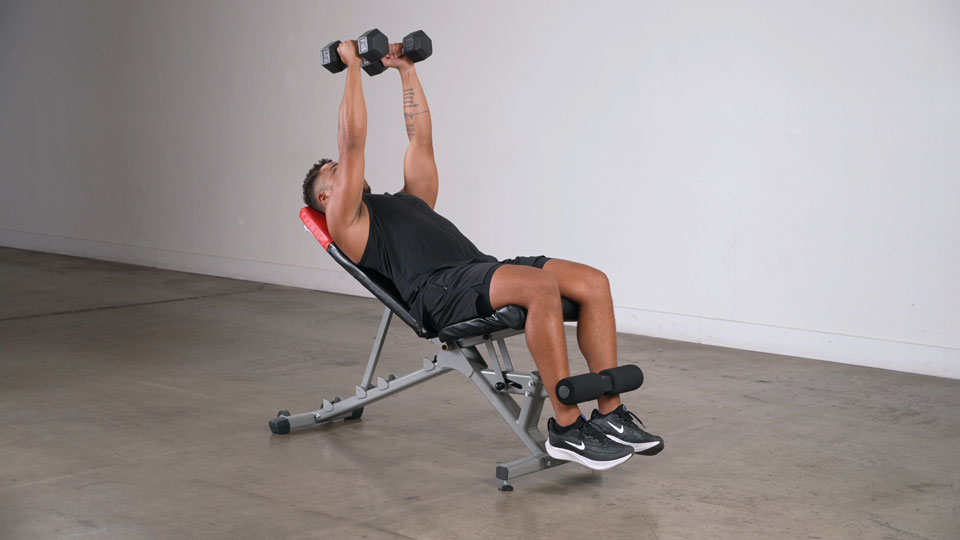 Dumbbell Incline Fly With A Twist exercise