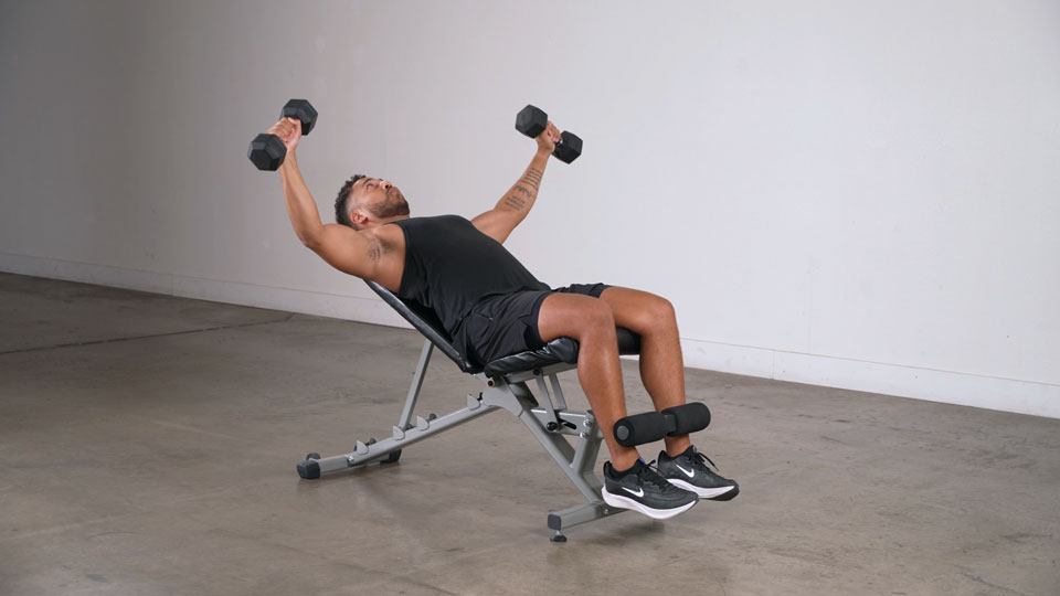 Dumbbell Incline Fly With A Twist