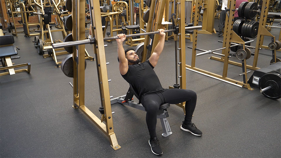 Smith Machine Incline Bench Press exercise