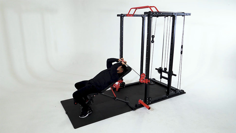 Cable Incline Tricep Extension exercise