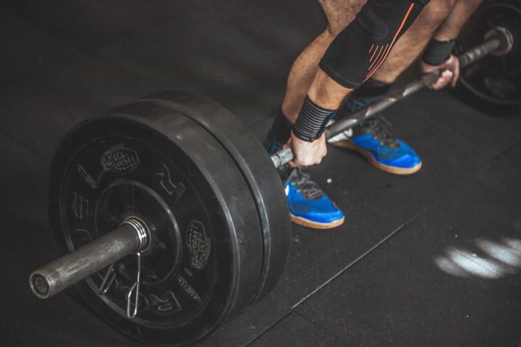 man about to deadlift