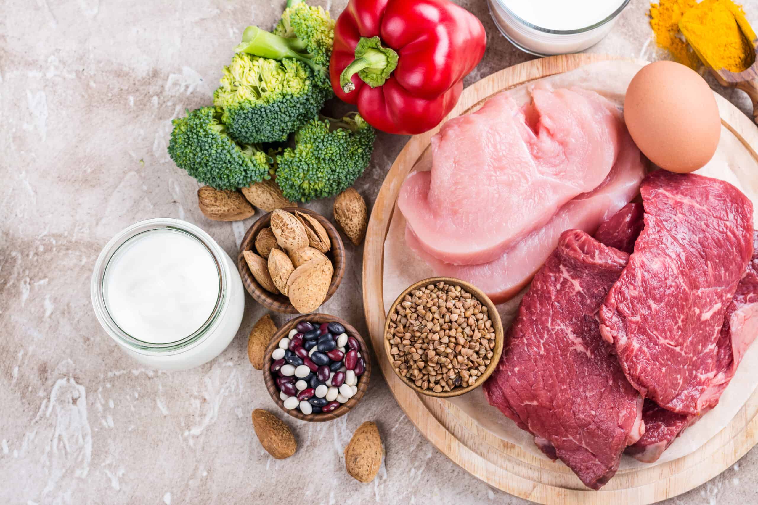 Plate of healthy food