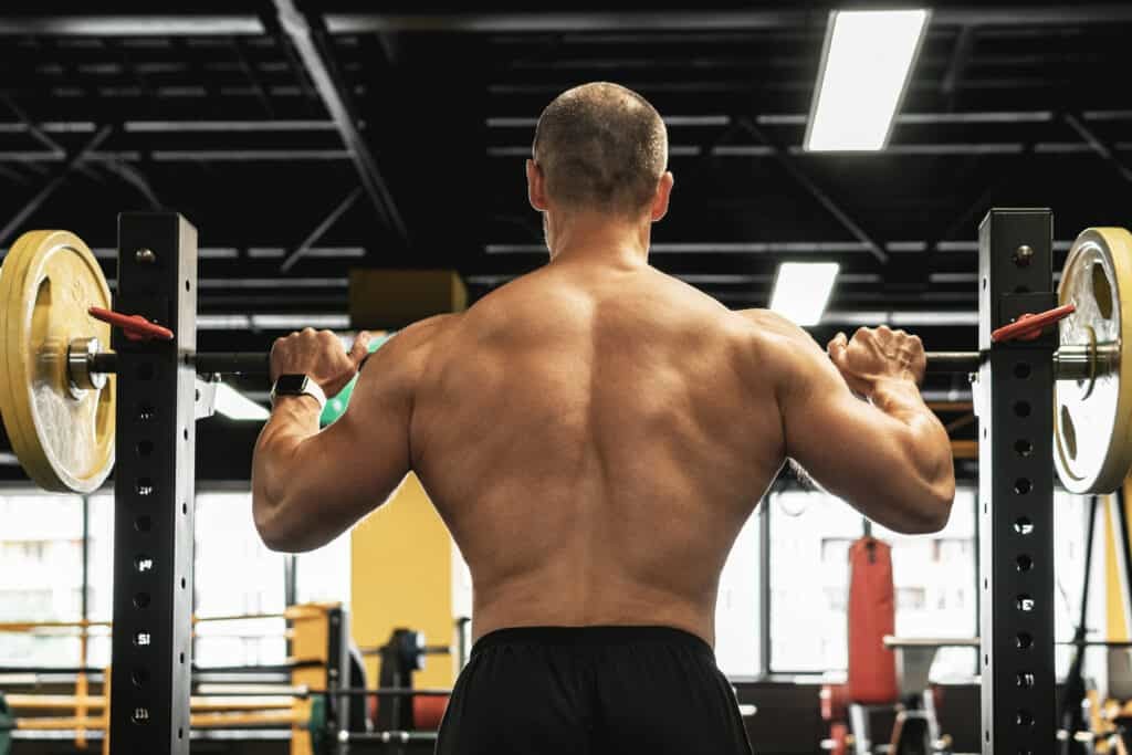 man working out at the gym