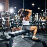 woman performing tricep extension