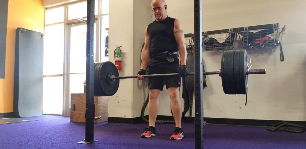 man working out at the gym