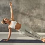 woman doing side plank