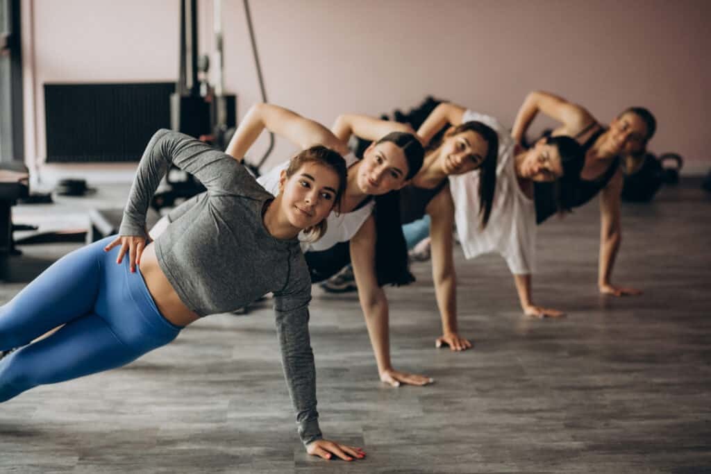 Group doing Yoga