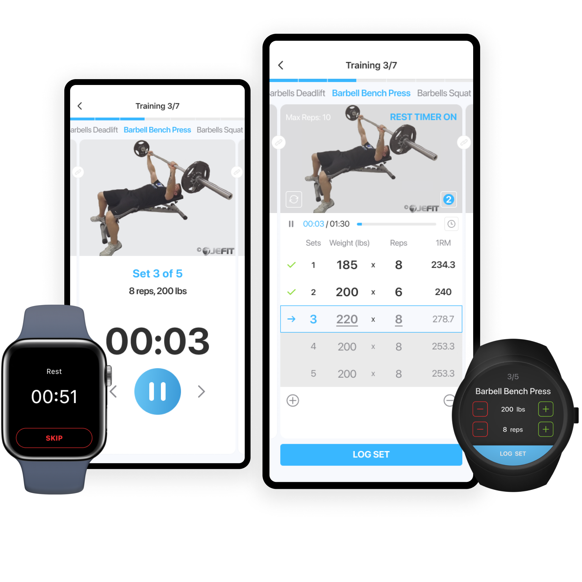 Jefit app and Jefit watch app