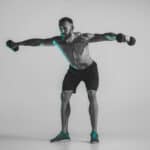 man performing dumbbell fly