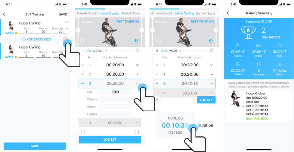 visual instructions on setting up supersets