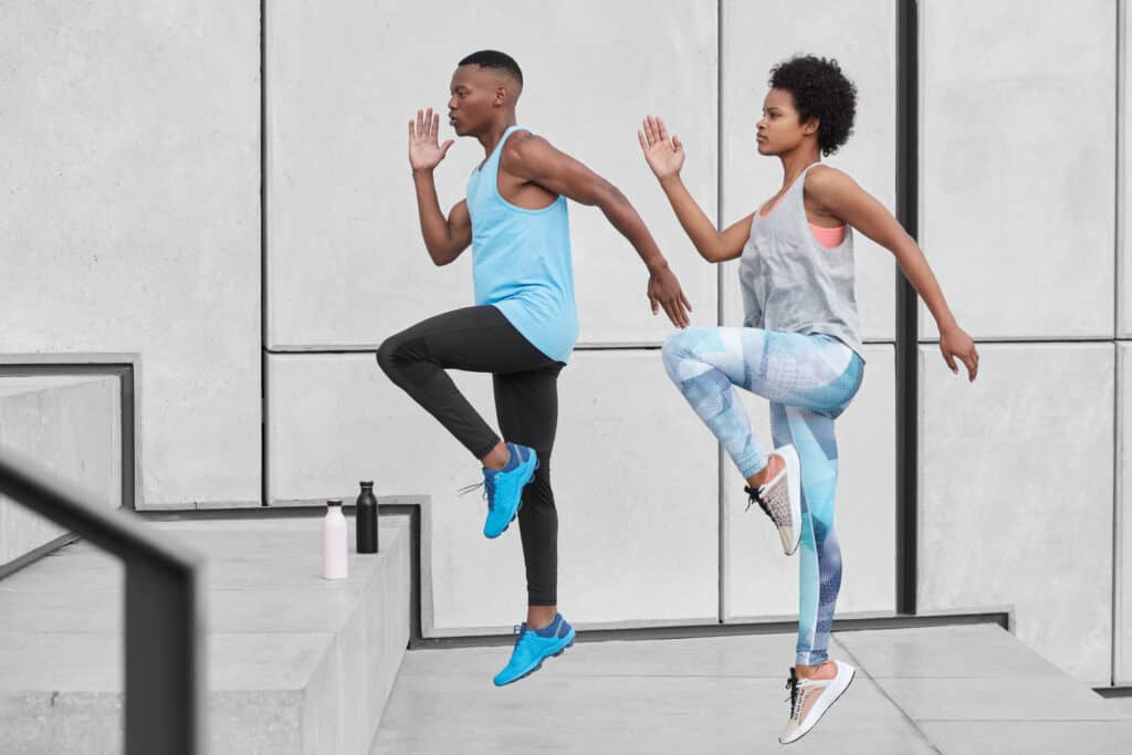 couple working out together