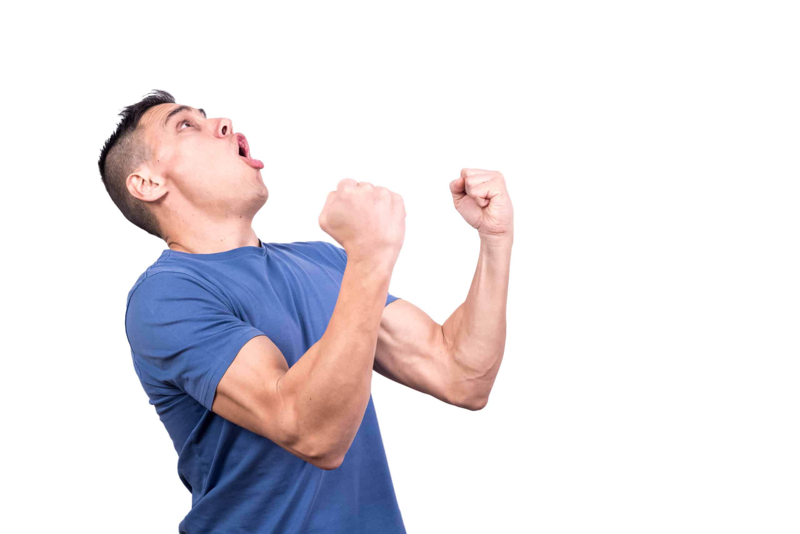 Man excited about new goal