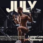 man doing barbell lunge