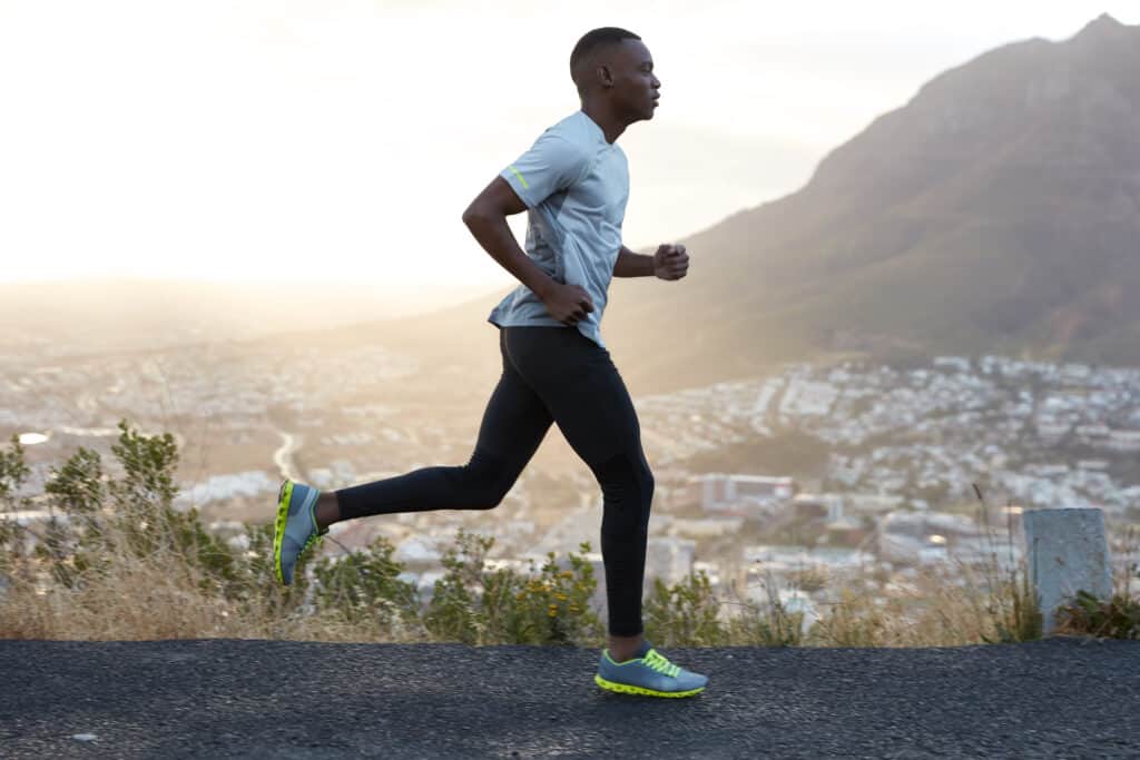 man running in the morning