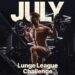 man doing barbell lunge