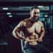Muscular bodybuilder at the gym